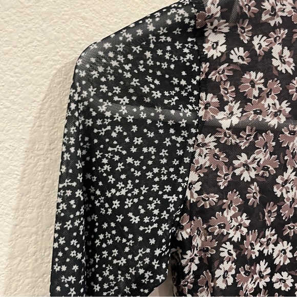 Garage size small Y2K grunge Floral Patchwork Long Sleeve Top - Picture 2 of 9